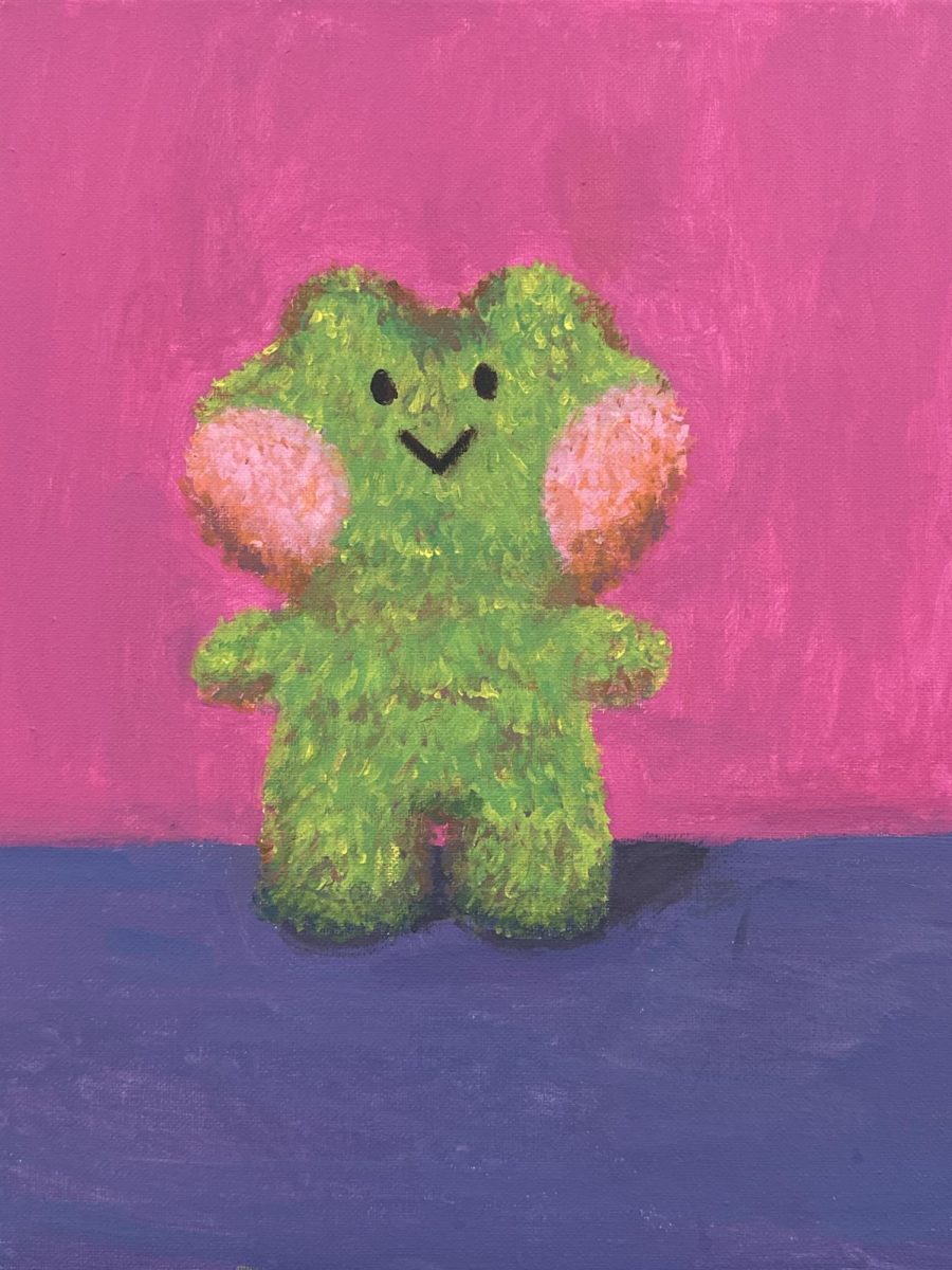 Lenini the Frog, acrylic